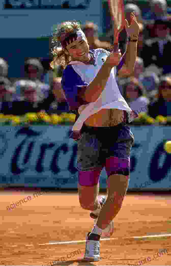 A Dynamic Image Of Andre Agassi In Action On A Tennis Court, Showcasing His Exceptional Athleticism And Fierce Determination. Open Andre Agassi