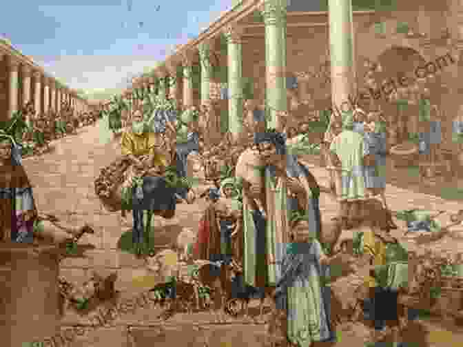 A Panoramic View Of A Bustling Ancient City, With People Interacting In Marketplaces And Streets, Representing The Profound Impact Microbes Have Had On The Course Of Human History. Deadly Companions: How Microbes Shaped Our History (Oxford Landmark Science)