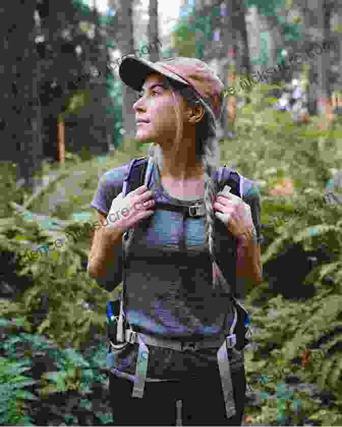 A Young Woman, Dressed In Hiking Gear, Stands Alone In A Dense Forest, Looking Lost And Overwhelmed. Walking With Rocks: An English Woman Loose In The Woods