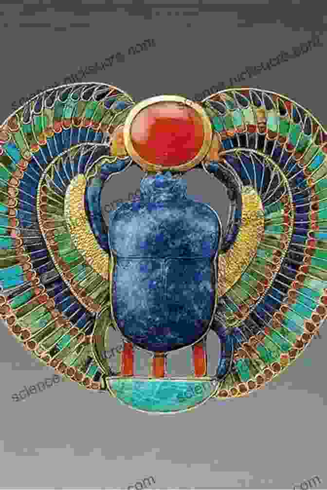 An Exquisite Gold Pectoral Adorned With Lapis Lazuli, Turquoise, And Carnelian, Depicting Various Scenes From Tutankhamun's Life And His Close Relationship With The Gods. Tutankhamun S Trumpet: Ancient Egypt In 100 Objects From The Boy King S Tomb