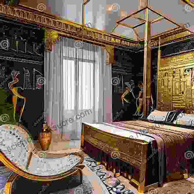 An Opulent Golden Bed Adorned With Ivory And Other Precious Materials, Symbolizing The Pharaoh's Divine And Luxurious Existence Both In Life And In The Afterlife. Tutankhamun S Trumpet: Ancient Egypt In 100 Objects From The Boy King S Tomb