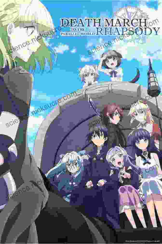 Death March To The Parallel World Rhapsody Vol. 1 Cover Art Featuring Sato, A Young Man With Black Hair And Purple Eyes, Standing Amidst A Vibrant Landscape Filled With Magical Creatures And Characters. Death March To The Parallel World Rhapsody Vol 2 (light Novel) (Death March To The Parallel World Rhapsody (light Novel))