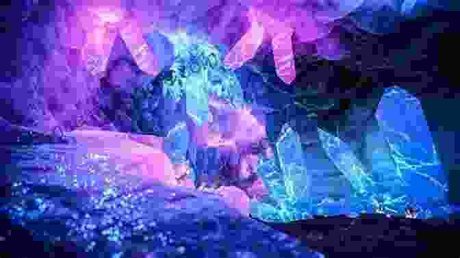 The Halfling Gem, A Glowing Blue Crystal With Intricate Carvings, Rests On A Bed Of Moss In A Dimly Lit Cave The Halfling S Gem (The Legend Of Drizzt 6)